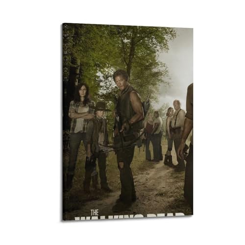 UYYRWEQRTR The Walking Dead Poster, ästhetische Wandkunst, dekoratives Gemälde, Poster, Dekoration, Vintage-Leinwand für Wohnzimmer, Schlafzimmer, 20 x 30 cm, Rahmenstil von UYYRWEQRTR