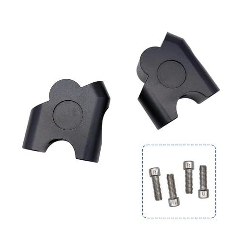 UYeLKm 22mm Lenker Riser Bar Halterung Griff Clamp Silber Schwarz Fit for DL650 650 DL 650 VStrom 650 VStrom650 Motorrad(Black) von UYeLKm