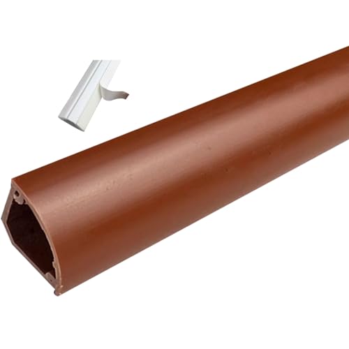 UZAMIRLEX Boden Kabelabdeckung Protector, 1m Boden Wand Kabel Concealer Kabel Abdeckung Draht Protector Hider Multicolor Mehrere Größen(Brown,S20-L 12mm(47/100inch)) von UZAMIRLEX