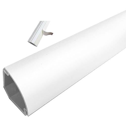 UZAMIRLEX Boden Kabelabdeckung Protector, 1m Boden Wand Kabel Concealer Kabel Abdeckung Draht Protector Hider Multicolor Mehrere Größen(White,S30-L 17mm(67/100inch)) von UZAMIRLEX
