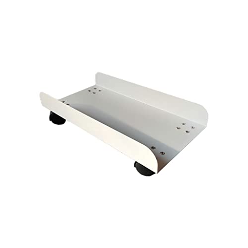 UZAMIRLEX CPU-Ständer für PC-Computergehäuse, Desktop Mainfr CPU-Ständer mit 4 Muteer-Rädern, Gehäuseständerwagen for Computer-Host-Desktop-Computerturm, mobiler Wagenhalter(White) von UZAMIRLEX