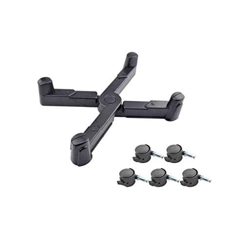 UZAMIRLEX CPU-Ständer für PC-Computergehäuse, Desktop Mainfr Lagerregal CPU-Rollhalterständer mit 4 beweglichen Elementen, Verstellbarer Computergehäuseständer(Black,B) von UZAMIRLEX