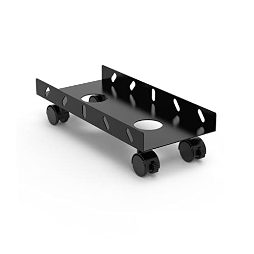 UZAMIRLEX CPU-Ständer für PC-Computergehäuse, Desktop Mainfr Wagenhalter CPU-Ständer mit 4 Muteer-Rädern Kofferständerwagen for Computer-Host(Black,A) von UZAMIRLEX