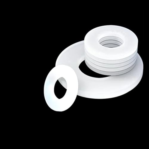 UZAMIRLEX Dichtungen Silikondichtungen, 30 Stück weiche Dichtung, stoßdämpfende M2 ​​M4 M8 M10 Silikon-Unterlegscheibe, Dicke 2 2,5 3 mm, Flachdichtung(M2x6x1mm) von UZAMIRLEX