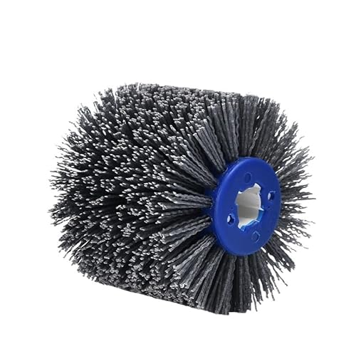 UZAMIRLEX Draht-Rad-Bürste Bohrmaschine, 1 Stück Nylon-Schleiftrommelrad 120x100x19mm Multi Grit for die Holzbearbeitung und Metallbearbeitung(600 Grit) von UZAMIRLEX