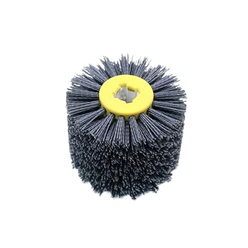 UZAMIRLEX Draht-Rad-Bürste Bohrmaschine, Drahttrommel-Polierrad 120x100x19mm, Mehrkorn-Nylon-Schleifdraht-Zeichnungsbürste(P120) von UZAMIRLEX