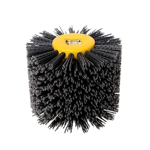 UZAMIRLEX Draht-Rad-Bürste Bohrmaschine, Nylon-Schleifdraht-Polierscheibe for Trommeln, 120 x 100 x 20 mm, mehrere Körnungen, 1 Stück(80Grit) von UZAMIRLEX