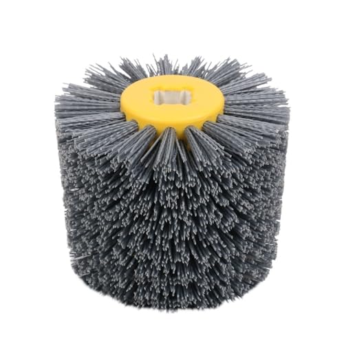 UZAMIRLEX Draht-Rad-Bürste Bohrmaschine, Polierbürstenrad Schleifdraht 120x100x20mm Mehrere Körnungen Grau(240#) von UZAMIRLEX