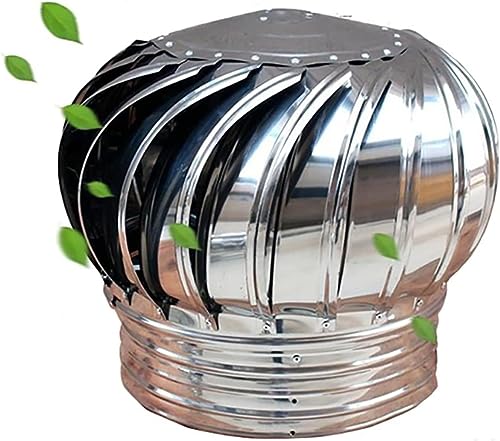 UZAMIRLEX Drehbare Kaminabdeckung, 304 Edelstahl rotierende Kaminhaube Turbine Ventilator mehrere Größen(300mm/11.8in) von UZAMIRLEX