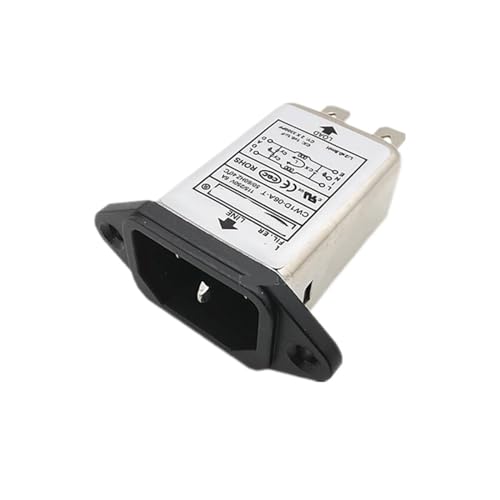 UZAMIRLEX EMI-Filter, Netzfilter, Einphasiger 220-V-Steckdosenfilter for elektromagnetische Störungen CW1D-6A/10A-T(CW1D -06A -T small Side 6A) von UZAMIRLEX