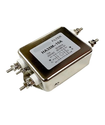 UZAMIRLEX EMI-Filter, Netzfilter, Netzfilter Elektromagnetischer Interferenzfilter 220 V AC Mehrere Größen(HA35M-10A) von UZAMIRLEX
