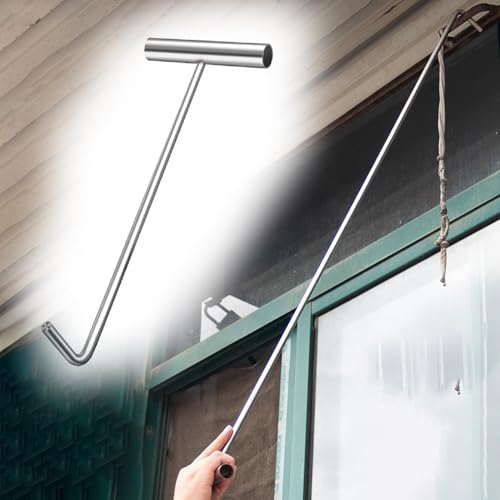 UZAMIRLEX Edelstahl-Schachtabdeckungshaken, T-Griff Schachthaken for Kanaldeckel Rolltore 38-90 cm(38 cm(15")) von UZAMIRLEX