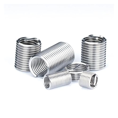 UZAMIRLEX Gewindeeinsätze Muttern, Gewindereparatur-Einsatzsatz aus Edelstahl, M2 bis M6, mehrere Größen, 20 Stück(M6X1 x3D) von UZAMIRLEX