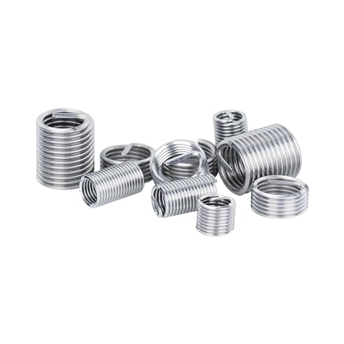 UZAMIRLEX Gewindeeinsätze Muttern, Gewindereparatur-Einsatzsatz aus Edelstahl M7 M8 M9 M10(10pcs M8x1.0x2.0D) von UZAMIRLEX