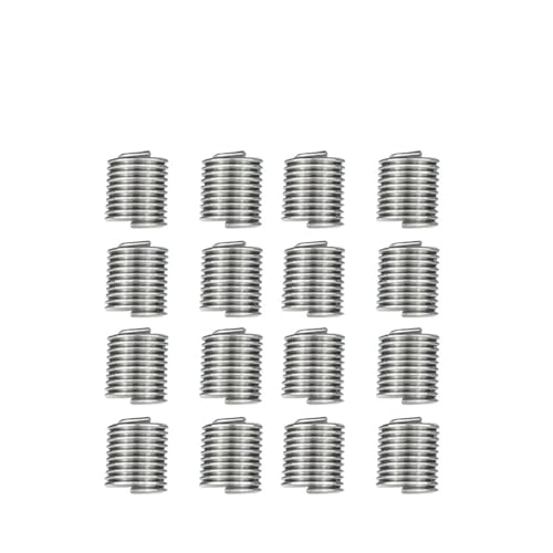 UZAMIRLEX Gewindeeinsätze Muttern, Packung mit 10 oder 20 Stück Gewindereparatureinsatz-Kit M2 M14 2.0D 304 Edelstahl(10pcs M7X1 2.0D) von UZAMIRLEX
