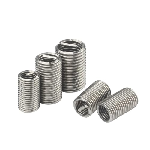 UZAMIRLEX Gewindeeinsätze Muttern, Reparatursatz for Gewindeeinsätze aus Edelstahl, M1,6 bis M14, mehrere Größen, mehrere Längen(Length 2D,M4x 07 50pcs) von UZAMIRLEX