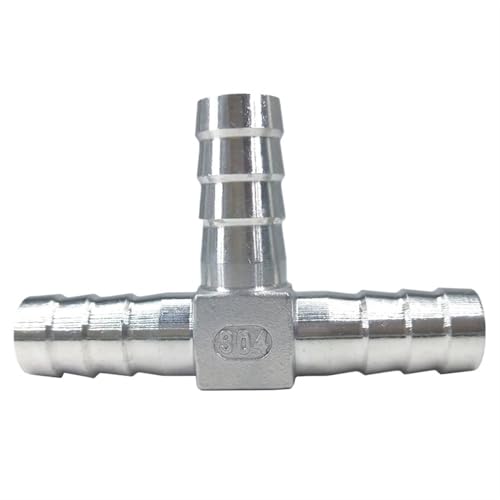 UZAMIRLEX Gummihammer, Edelstahl Y Typ T Typ Schlauch Barb 3 Weg T Rohr Fitting Mehrere Größen(T-Type,6mm) von UZAMIRLEX