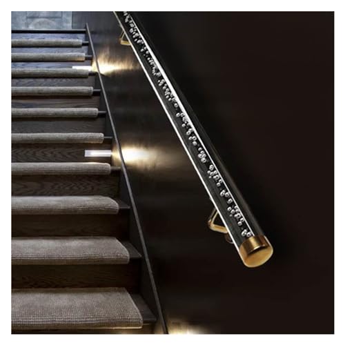 UZAMIRLEX Handlauf aus klarem Acryl, Acryl Treppenhandlauf Geländer Haltegriff Wandhalterung Mehrere Größen(180cm/6ft) von UZAMIRLEX