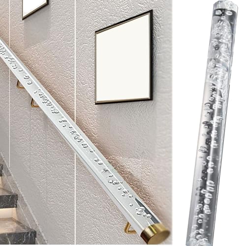 UZAMIRLEX Handlauf aus klarem Acryl, Acrylkristalltreppen-Handlauf-Geländer for Innenwohnungs-Büro-Dachboden-mehrere Größen(19ft/580cm) von UZAMIRLEX