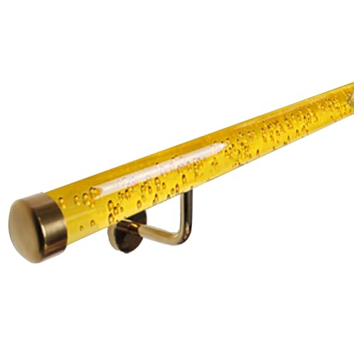 UZAMIRLEX Handlauf aus klarem Acryl, Handlaufhalterung aus transparentem Acryl zur Wandmontage, Stützstange for Treppen im Innen- und Außenbereich, mehrere Größen(100cm(3.2ft)) von UZAMIRLEX