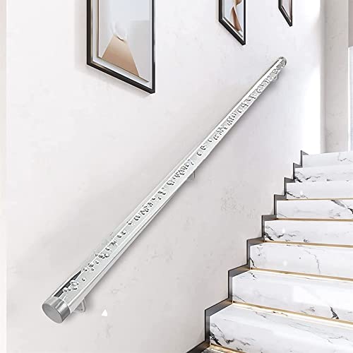 UZAMIRLEX Handlauf aus klarem Acryl, Treppenhandlauf aus Acryl zur Wandmontage, transparent, mehrere Größen(9.9Ft/300Cm) von UZAMIRLEX