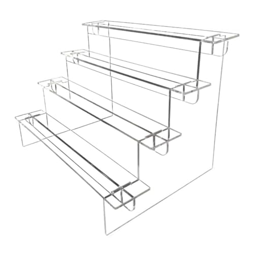 UZAMIRLEX Klare Acryl Riser Display Ständer, 1/5 Tier Acryl Display Stand Riser Transparent for Figuren Decor Organizer(F) von UZAMIRLEX