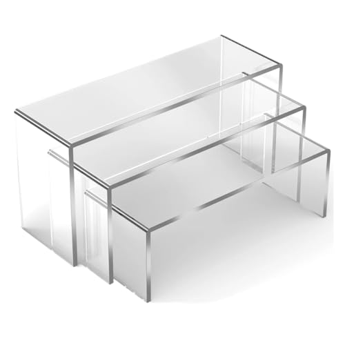 UZAMIRLEX Klare Acryl Riser Display Ständer, Acryl-Ausstellungsständer, U-förmiges Gestell for Sammlerstücke, 3er-/6er-/9er-Pack, mehrere Größen(9pcs) von UZAMIRLEX