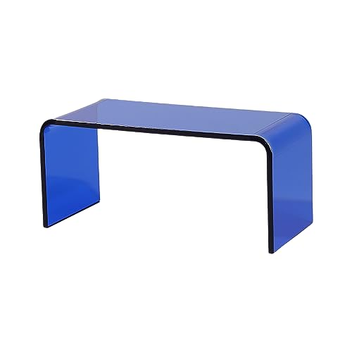 UZAMIRLEX Klare Acryl Riser Display Ständer, Acryl Riser Display Stand Blau 5mm Dicke Mehrere Größen(35 x 10 x 10cm) von UZAMIRLEX