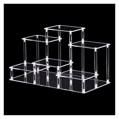 UZAMIRLEX Klare Acryl Riser Display Ständer, Acryl Tiered Display Stand for Figuren Home Dekoration 2 Farben 2 Größen(Transparent S) von UZAMIRLEX