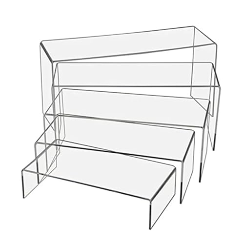 UZAMIRLEX Klare Acryl Riser Display Ständer, U-förmiges Acryl-Display-Ständerregal, transparent, 5 Größen(S 1pc) von UZAMIRLEX
