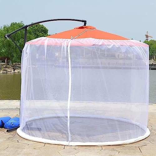UZAMIRLEX Moskitonetz-Abdeckung Insektenschutz-Abdeckung, Patio Market & Cantilever-Sonnenschirme Netz Polyester Mesh Multicolor Mehrere Größen(White,300x230cm) von UZAMIRLEX