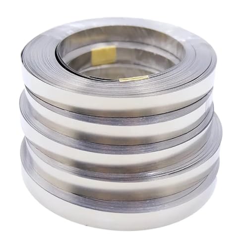 UZAMIRLEX Nickel Streifen, 18650 Li-Ionen-Batterie Nickelblechplattenanschluss 0,1 mm 0,2 mm Stahlband-Punktschweißgerät Batterieschweißgerät Lötfahne(0.12 X 8mm (10m)) von UZAMIRLEX