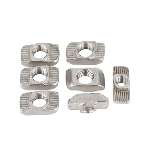 UZAMIRLEX T-Nut-Gleitmuttern, Schiebe-T-Mutter for 2020 Aluminium-Extrusion M3 M4 M5 Gewindehammer Drop-In-Design(M4-100pcs) von UZAMIRLEX