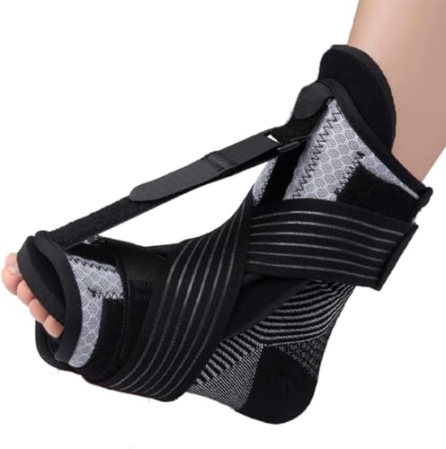UZIAH Plantarfasziitis Nachtschiene, Verstellbare, Atmungsaktive Plantarspange Mit Stacheligem Massageball Für Achillessehnenentzündung, Fußabfall, Fersen-Knöchel,A von UZIAH