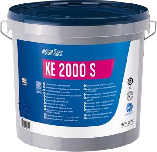 Uzin Universal-Fussboden-Kleber KE 2000 S Ökoline Dispersionskleber für Teppichboden, PVC, Linoleum Preis/kg, 6 kg/Eimer Verbrauch 200 – 350 g/m², Preis pro kg von UZIN