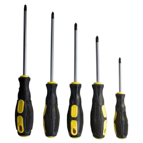 Phillips Schraubendreher Set (5 Pack in den folgenden Größen) Phillips Schraubendreher mit magnetischen Spitzen Weicher ergonomischer Griff von Standard- oder Präzisions-Phillips Schraubendreher von Uacen