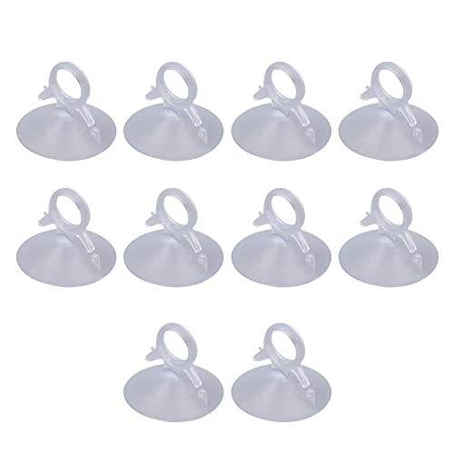 Uadme Saugnapf, 10 Stück PVC Kunststoff Gummi transparent Antikollisions-Sauger suction cup Ersatz mit Zugring für Außenbereich Küche Bad Fenster Spiegel von Uadme