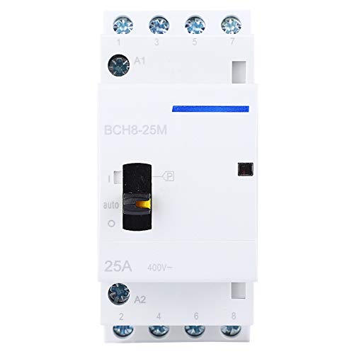 Uadme BCH8-25M 230V 4P 25a Haushalt AC Modular Schütz, Haushaltsschütz Mit Geringem Stromverbrauch Und Manuellem Steuerschalter(2NO2NC) von Uadme