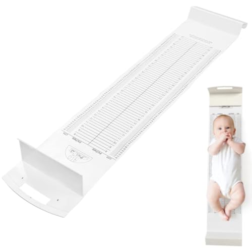 Uadme Baby Messlatte, Baby Infantometer Höhenlineal Messmatte, Waschbarer Zusammenklappbarer Messlatten, Haushaltsbedarf, Babyhautfreundlich, Genaue Messung, Weiß von Uadme