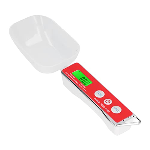 Elektronischer Messlöffel 500 g / 0,1 g Digitalwaage Löffel Küche Elektronischer Wiegelöffel mit LCD-Display zum Kaffeekochen Backen Reismehl Gewürze(rot) von Uadme