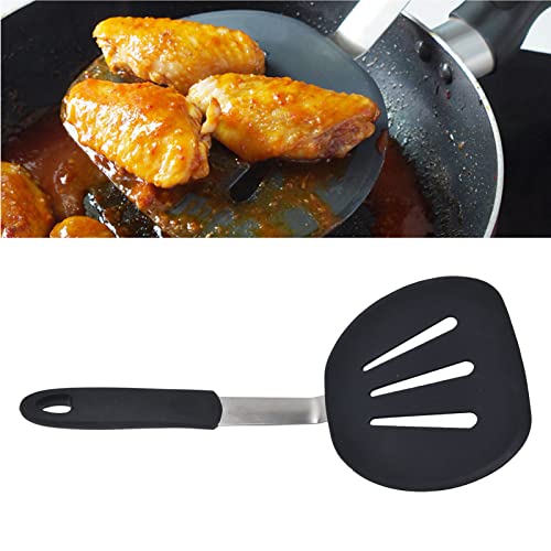 Uadme Extra GroßEr Silikon Pfannenwender, Antihaftbeschichtet Breiter Runder Spatel HitzebestäNdig Flexibel Pfannkuchenwender Zum Braten Kochen Backen MeeresfrüChte Fleisch Eier von Uadme