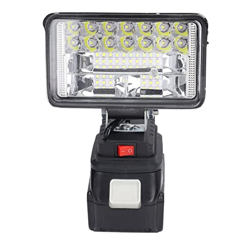 LED Arbeitsleuchte, 5400lm LED Baustrahler Akku, Kabelloses Akku-Licht, Campingleuchte, Hohe Helligkeit Wasserdichte Lampe für BL1430, BL1440, BL1450, Flexible Beleuchtung von Uadme