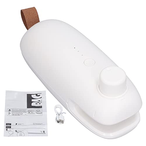 Uadme Mini Folienschweißgerät, 2 in 1 Bag Sealer, Hand-Folienschweißgerät, Handlicher Tüten Verschweißer für Plastiktüten Beutel Spänesäcke Lebensmittellagerung(Weiß) von Uadme