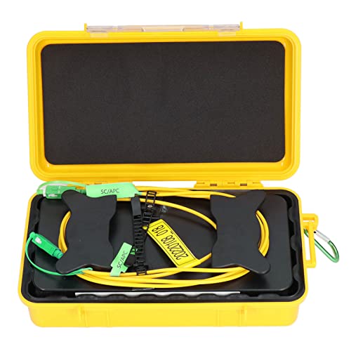 Uadme OTDR Launch Cable Box, Glasfaserkabel Verlängerung SC/APC auf SC/APC Simplex Singlemode 9/125, FTTH LWL Patchkabel 1000M Verlängerungskabel OTDR, Gelb von Uadme