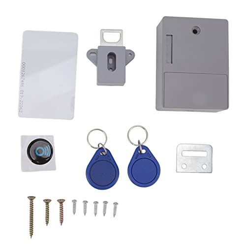 RFID-Schrankschloss Intelligente elektronische NFC-Schlösser Unsichtbares elektronisches Schrankschloss-Kit-Set Verstecktes DIY-Schloss für Holzschrankschublade Speisekammer-Schließfach RFID-Eintrag von Uadme