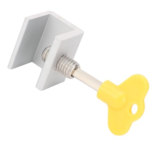 Schiebefensterverriegelung, 10 Setze ein Lochfensterschlösser mit Schraubenschlüsselschlüssel, einstellbare vertikale horizontale Schieberschloss Kit (Silber) von Uadme