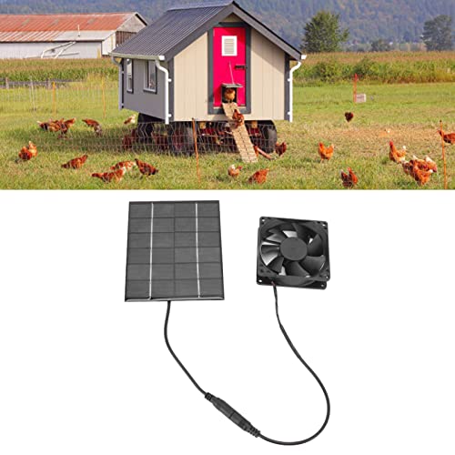 Uadme 2W Solarventilator, 6V Wasserdichter Solarpanel mit Lüfter Kit Tragbarer Solarbetriebener Abluftventilator für Camping Caravan Yacht Gewächshaus Hundehaus Hühnerhaus Ventila von Uadme