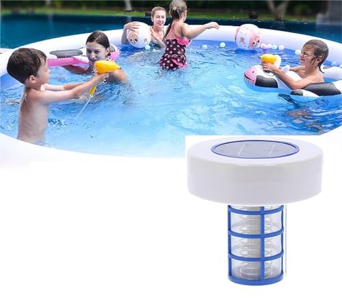 Uadme Solar Pool Ionisator, Wasser Desinfektion ohne Chemie Chloralternative Algizid für Pool Schwimmbad Brunnen Park von Uadme