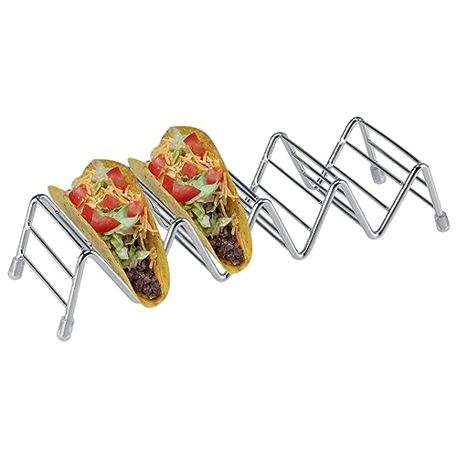 Uadme Taco Halter Ständer,Taco Shell Halter aus Edelstahl,Hält 4 oder 5 Tacos Aufnehmen,für Zuhause Party Picknick Restaurant von Uadme