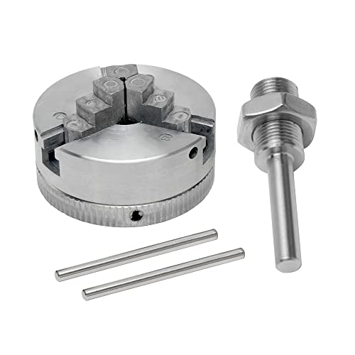 Uadme Drehfutter, Z011 10-35mm Drehbankfutter aus Zinklegierung, 3 Backen Spannfutter Selbstzentrierend Drechselspannfutter für für Holzdrehmaschinen von Uadme